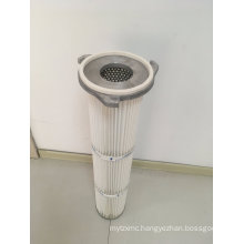 3 Lugs Flange Polyester Pleated Air Filter Cartridge
